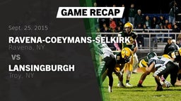 Recap: Ravena-Coeymans-Selkirk  vs. Lansingburgh  2015