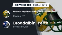 Recap: Ravena-Coeymans-Selkirk Central School District vs. Broadalbin-Perth  2018