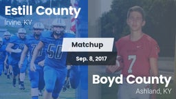 Matchup: Estill County vs. Boyd County  2017