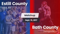 Matchup: Estill County vs. Bath County  2017