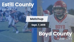 Matchup: Estill County vs. Boyd County  2018