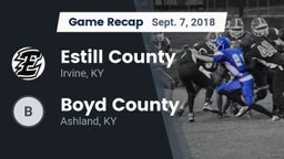 Recap: Estill County  vs. Boyd County  2018