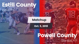 Matchup: Estill County vs. Powell County  2018