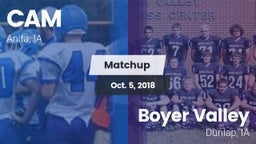 Matchup: CAM vs. Boyer Valley  2018