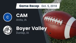 Recap: CAM  vs. Boyer Valley  2018