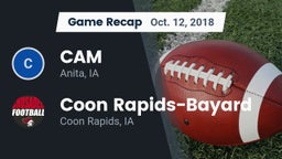 Recap: CAM  vs. Coon Rapids-Bayard  2018