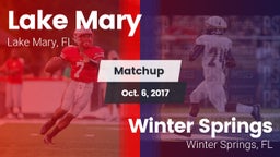 Matchup: Lake Mary vs. Winter Springs  2017