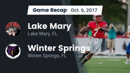 Recap: Lake Mary  vs. Winter Springs  2017