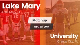 Matchup: Lake Mary vs. University  2017