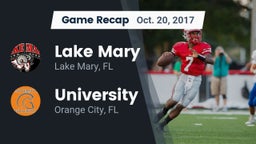 Recap: Lake Mary  vs. University  2017