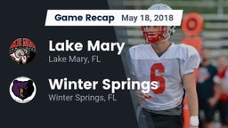 Recap: Lake Mary  vs. Winter Springs  2018