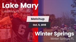 Matchup: Lake Mary vs. Winter Springs  2018
