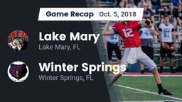 Recap: Lake Mary  vs. Winter Springs  2018