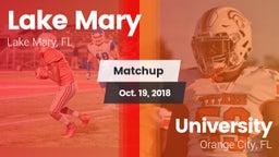 Matchup: Lake Mary vs. University  2018