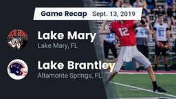 Recap: Lake Mary  vs. Lake Brantley  2019