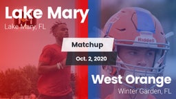 Matchup: Lake Mary vs. West Orange  2020