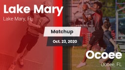 Matchup: Lake Mary vs. Ocoee  2020