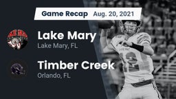 Recap: Lake Mary  vs. Timber Creek  2021