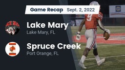 Recap: Lake Mary  vs. Spruce Creek  2022