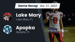 Recap: Lake Mary  vs. Apopka  2022