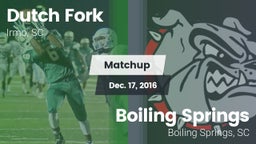 Matchup: Dutch Fork vs. Boiling Springs 2016