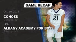 Recap: Cohoes  vs. Albany Academy for Boys  2015