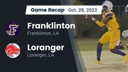 Recap: Franklinton  vs. Loranger  2022