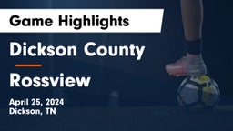Dickson County  vs Rossview  Game Highlights - April 25, 2024