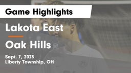 Lakota East  vs Oak Hills  Game Highlights - Sept. 7, 2023