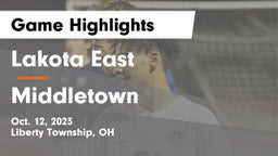 Lakota East  vs Middletown  Game Highlights - Oct. 12, 2023