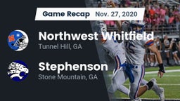 Recap: Northwest Whitfield  vs. Stephenson  2020