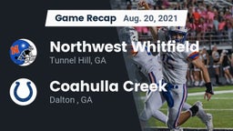 Recap: Northwest Whitfield  vs. Coahulla Creek  2021