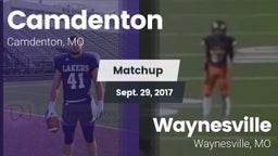 Matchup: Camdenton High vs. Waynesville  2017