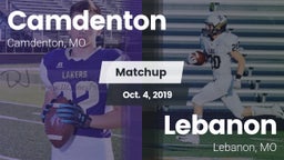 Matchup: Camdenton High vs. Lebanon  2019