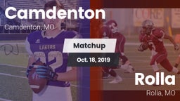 Matchup: Camdenton High vs. Rolla  2019