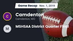 Recap: Camdenton  vs. MSHSAA District Quarter Final 2019