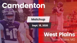 Matchup: Camdenton High vs. West Plains  2020