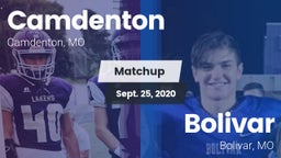 Matchup: Camdenton High vs. Bolivar  2020