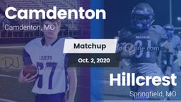 Matchup: Camdenton High vs. Hillcrest  2020