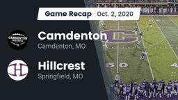 Recap: Camdenton  vs. Hillcrest  2020