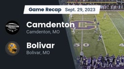 Recap: Camdenton  vs. Bolivar  2023
