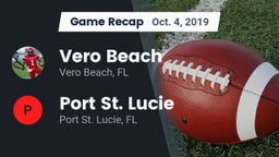 Recap: Vero Beach  vs. Port St. Lucie  2019