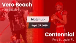 Matchup: Vero Beach vs. Centennial  2020
