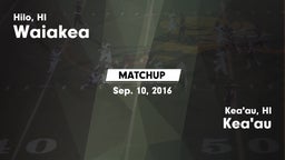 Matchup: Waiakea vs. Kea'au  2016
