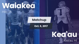 Matchup: Waiakea vs. Kea'au  2017