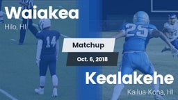 Matchup: Waiakea vs. Kealakehe  2018
