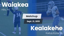 Matchup: Waiakea vs. Kealakehe  2019