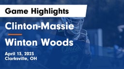 Clinton-Massie  vs Winton Woods  Game Highlights - April 13, 2023