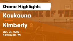 Kaukauna  vs Kimberly  Game Highlights - Oct. 25, 2022