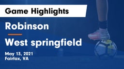 Robinson  vs West springfield Game Highlights - May 13, 2021